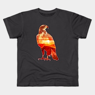 Eagle Sunset Double Exposure Kids T-Shirt